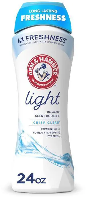 ICUTE-ARM & HAMMER Light In-Wash Scent Booster, Laundry Scent Booster Crisp Clean scent, 24 Oz ICUTE-ARM & HAMMER Light In-Wash Scent Booster, Laundry Scent Booster Crisp Clean scent, 24 Oz