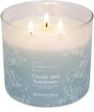 ICUTE-Mainstays 3-Wick Clouds & Rainbows Scented Jar Candle, 14 oz ICUTE-Mainstays 3-Wick Clouds & Rainbows Scented Jar Candle, 14 oz