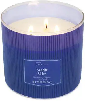 ICUTE-Mainstays 3-Wick Textured Wrapped Starlit Skies Scented Candle, 14 oz ICUTE-Mainstays 3-Wick Textured Wrapped Starlit Skies Scented Candle, 14 oz