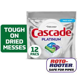 ICUTE-Cascade Platinum Dishwasher Pods, Dishwasher Detergent, Dish Detergent Soap, Fresh, 12 Count ICUTE-Cascade Platinum Dishwasher Pods, Dishwasher Detergent, Dish Detergent Soap, Fresh, 12 Count