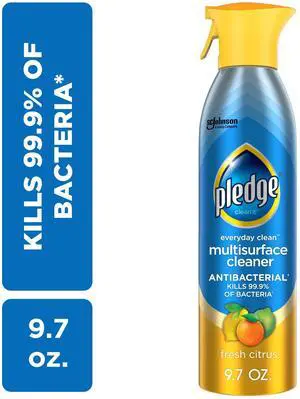 ICUTE-Pledge® Everyday Cleaner Multi Surface Antibacterial Cleaner, Aerosol, Fresh Citrus, 9.7 oz ICUTE-Pledge® Everyday Cleaner Multi Surface Antibacterial Cleaner, Aerosol, Fresh Citrus, 9.7 oz