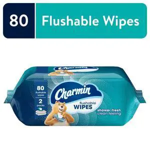 ICUTE-Charmin Flushable Wet Wipes, 2 packs, 40 Wipes Per Pack, 80 Total Wipes ICUTE-Charmin Flushable Wet Wipes, 2 packs, 40 Wipes Per Pack, 80 Total Wipes
