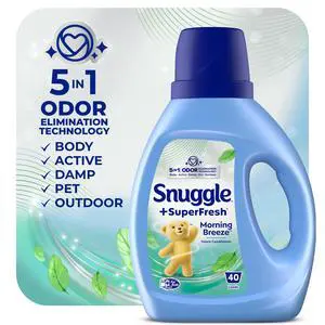 ICUTE-Snuggle SuperFresh Liquid Fabric Softener, Odor Eliminating, Morning Breeze, 40 Loads ICUTE-Snuggle SuperFresh Liquid Fabric Softener, Odor Eliminating, Morning Breeze, 40 Loads
