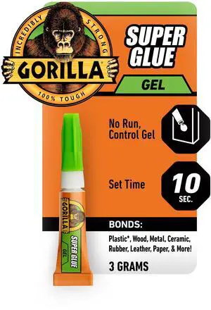 ICUTE-Gorilla Clear Super Glue Gel, 3 Gram Tube ICUTE-Gorilla Clear Super Glue Gel, 3 Gram Tube