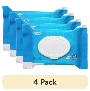 ICUTE-(4 pack) Equate Flushable Wet Wipes, Fresh Scent, 48 Wipes ICUTE-(4 pack) Equate Flushable Wet Wipes, Fresh Scent, 48 Wipes