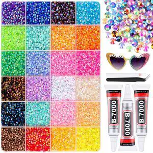 BELLEBOOST 35000Pcs Jelly Rhinestones Bedazzling Kit with B7000 Jewelry Glue, 24 Colors 3mm Resin Flatback Gems, Bedazzler Kit for Crafting Bling Book Shoes Diamond Art Nail Decor BELLEBOOST 35000Pcs Jelly Rhinestones Bedazzling Kit with B7000 Jewelry Glue, 24 Colors 3mm Resin Flatback Gems, Bedazzler Kit for Crafting Bling Book Shoes Diamond Art Nail Decor