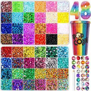 48000Pcs Resin Jelly Rhinestones for Crafting, Bedazzling Kit with Flatback Gems Rhinestones, 48 Color 3mm Flatback Gems for Diamond Art DIY Crafts Clothing Shoes Nail Art Decoration 48000Pcs Resin Jelly Rhinestones for Crafting, Bedazzling Kit with Flatback Gems Rhinestones, 48 Color 3mm Flatback Gems for Diamond Art DIY Crafts Clothing Shoes Nail Art Decoration