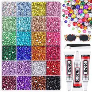 22000Pcs Resin Rhinestones for Bedazzling with 3Pcs B7000 Jewelry Glue, Multicolor 2/3/4mm Flatback Gems Rhinestones for Crafting, Clothing Tumblers Mugs Shoes Fabric Decor Nail Art 22000Pcs Resin Rhinestones for Bedazzling with 3Pcs B7000 Jewelry Glue, Multicolor 2/3/4mm Flatback Gems Rhinestones for Crafting, Clothing Tumblers Mugs Shoes Fabric Decor Nail Art