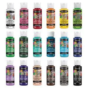 DecoArt Crafters Acrylic Paint Set Popular Colors, 18 Bottles (2 fl oz) Easy Craft Paints, Classrooms, Art Projects & DIY Crafts DecoArt Crafters Acrylic Paint Set Popular Colors, 18 Bottles (2 fl oz) Easy Craft Paints, Classrooms, Art Projects & DIY Crafts