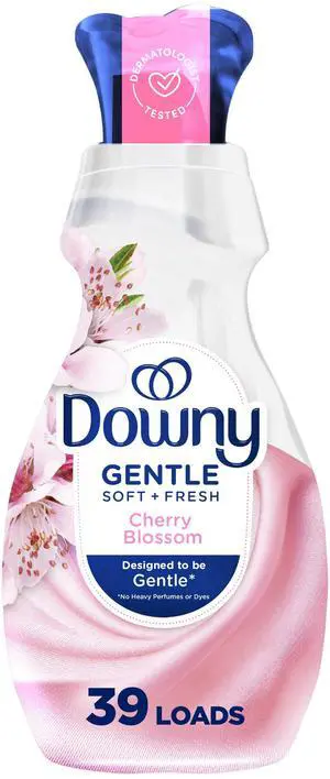 Downy Gentle Soft and Fresh Liquid Fabric Softener, Cherry Blossom Scent, 26 fl oz, 39 Loads Downy Gentle Soft and Fresh Liquid Fabric Softener, Cherry Blossom Scent, 26 fl oz, 39 Loads