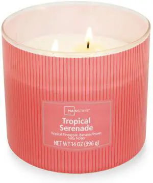Mainstays 3-Wick Textured Wrapped Candle, Tropical Serenade, 14 oz Mainstays 3-Wick Textured Wrapped Candle, Tropical Serenade, 14 oz