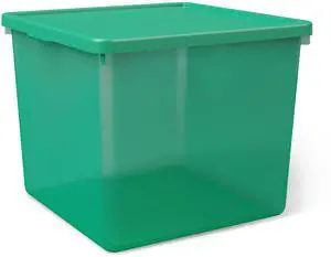 Mainstays Kids Large Green Plastic Storage Bin with Lid Mainstays Kids Large Green Plastic Storage Bin with Lid