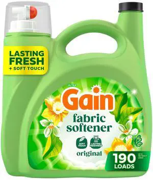 Gain Liquid Laundry Fabric Softener and Conditioner, Original Scent, 140 fl oz, 190 Loads Gain Liquid Laundry Fabric Softener and Conditioner, Original Scent, 140 fl oz, 190 Loads