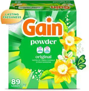 Gain Powder Laundry Detergent, Original Scent, 82 oz, 89 Loads Gain Powder Laundry Detergent, Original Scent, 82 oz, 89 Loads