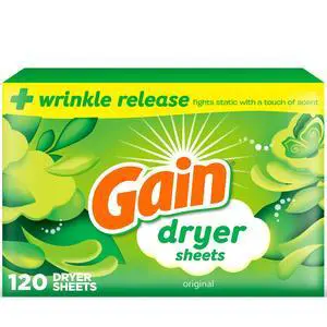 Gain Dryer Sheets, Original Scent, 120 Count Gain Dryer Sheets, Original Scent, 120 Count