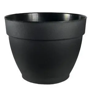 Jacinto Recycled Plastic Planter, 8 inch Opening Diameter, Black Color Jacinto Recycled Plastic Planter, 8 inch Opening Diameter, Black Color