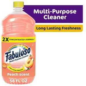 Fabuloso 2X Multi-Purpose Cleaner, No Rinse Floor Cleaner, Peach Scent, 56 fl oz Fabuloso 2X Multi-Purpose Cleaner, No Rinse Floor Cleaner, Peach Scent, 56 fl oz