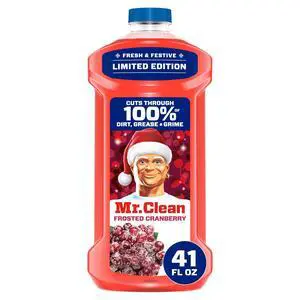 Mr. Clean All Purpose Cleaner, Floor Cleaner, Mop Soap, Cleaning Liquid, Frosted Cranberry, 41 fl oz Mr. Clean All Purpose Cleaner, Floor Cleaner, Mop Soap, Cleaning Liquid, Frosted Cranberry, 41 fl oz