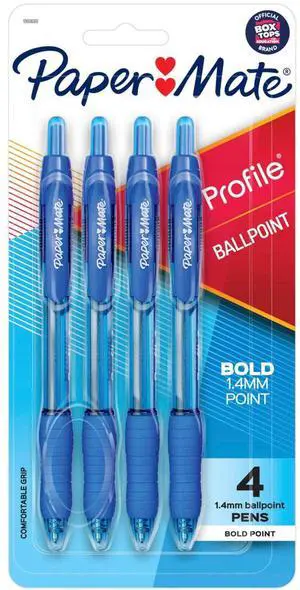 Paper Mate Profile Retractable Ballpoint Pen Bold Point 1.4 mm Blue Paper Mate Profile Retractable Ballpoint Pen Bold Point 1.4 mm Blue