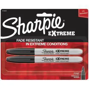 Sharpie Extreme Permanent Markers, Fine Point, Black, 2 Count Sharpie Extreme Permanent Markers, Fine Point, Black, 2 Count