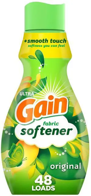 Gain Laundry Liquid Fabric Softener, Original Scent, Fabric Conditioner, 35 fl oz, 48 Loads Gain Laundry Liquid Fabric Softener, Original Scent, Fabric Conditioner, 35 fl oz, 48 Loads