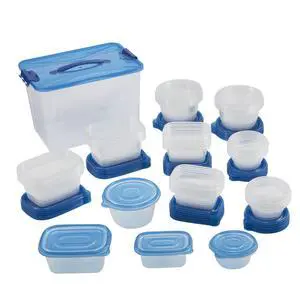 Mainstays Semi Durable 92pc Plastic Food Storage Container set, Ideal Use for Refrigeration Storage and Organization, Meal Prep, and Batch Cooking Mainstays Semi Durable 92pc Plastic Food Storage Container set, Ideal Use for Refrigeration Storage and Organization, Meal Prep, and Batch Cooking
