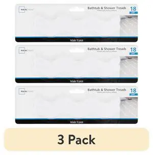 (3 pack) Mainstays 18-Piece, 3.25" x 10.25" x 2.50" pack Wavy Non-Slip Bath Appliques (3 pack) Mainstays 18-Piece, 3.25" x 10.25" x 2.50" pack Wavy Non-Slip Bath Appliques