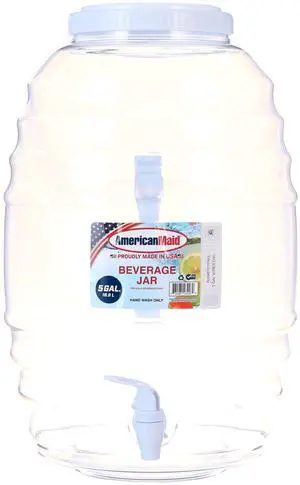 American Maid 5 Gallon Vitrolero White Beverage Dispenser American Maid 5 Gallon Vitrolero White Beverage Dispenser