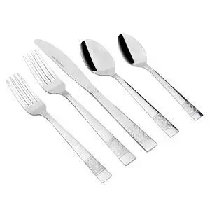 Mainstays Pierremont 20 Piece Polished Stainless Steel Flatware Set, Silver Tableware Mainstays Pierremont 20 Piece Polished Stainless Steel Flatware Set, Silver Tableware