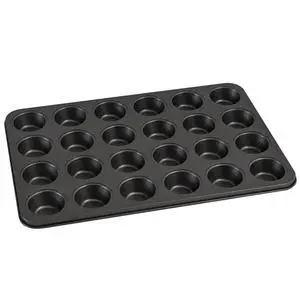Mainstays 24-Cavity Mini Metal Muffin Pan, Gray Mainstays 24-Cavity Mini Metal Muffin Pan, Gray