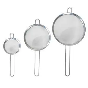 Mainstays 3 Pack Premium Stainless Steel Fine Mesh Strainers, 4", 6", and 8", Silver Mainstays 3 Pack Premium Stainless Steel Fine Mesh Strainers, 4", 6", and 8", Silver