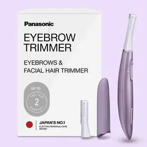 Panasonic Eyebrow & Facial Hair Trimmer for Women, Gentle Face Shaver for Peach Fuzz, Brows & Upper Lip, Flexible Head, Compact Battery-Operated Beauty Tool - ES-WF71-V Panasonic Eyebrow & Facial Hair Trimmer for Women, Gentle Face Shaver for Peach Fuzz, Brows & Upper Lip, Flexible Head, Compact Battery-Operated Beauty Tool - ES-WF71-V