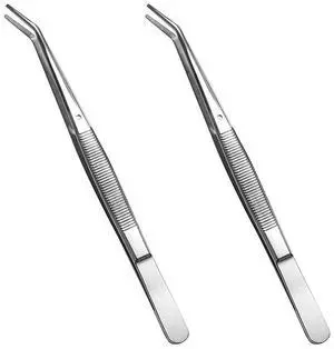 Stainless Steel Tweezers, with Curved Serrated Tip Multipurpose Sewing Machine Tweezers Forceps for Craft Repairing (2 Pcs set) Stainless Steel Tweezers, with Curved Serrated Tip Multipurpose Sewing Machine Tweezers Forceps for Craft Repairing (2 Pcs set)