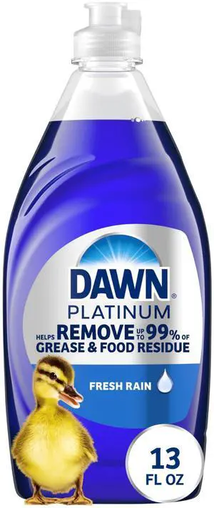 Dawn Platinum Dish Soap, Fresh Rain Scent Liquid Dishwashing Detergent, Powerful Dawn Dish Soap for Tough Grease Removal, 13 oz Dawn Platinum Dish Soap, Fresh Rain Scent Liquid Dishwashing Detergent, Powerful Dawn Dish Soap for Tough Grease Removal, 13 oz