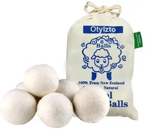 Otylzto Wool Dryer Balls 6-Pack, Drying Balls for Laundry,Reusable As Natural Fabric Softener, Reduce Clothing Wrinkles, Drying Clothes Faster Eco-Friendly Otylzto Wool Dryer Balls 6-Pack, Drying Balls for Laundry,Reusable As Natural Fabric Softener, Reduce Clothing Wrinkles, Drying Clothes Faster Eco-Friendly