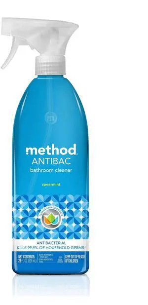 method Antibacterial Bathroom Cleaner, Spearmint, 28 fl oz method Antibacterial Bathroom Cleaner, Spearmint, 28 fl oz