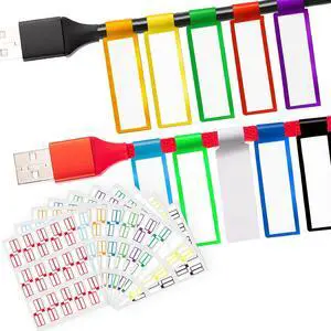 Cable Labels,300 PCS Waterproof Cable Tags in 10 Colors,Wire Labels for Management,Cord Label Can Write On,Self Adhesive Wire Label Printable for Laser Printer and Handwriting Cable Labels,300 PCS Waterproof Cable Tags in 10 Colors,Wire Labels for Management,Cord Label Can Write On,Self Adhesive Wire Label Printable for Laser Printer and Handwriting