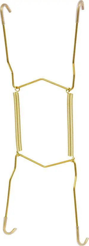 Hillman Soft Tip Metal Plate Hanger, 8in-11in, 1 Count, Brass Hillman Soft Tip Metal Plate Hanger, 8in-11in, 1 Count, Brass