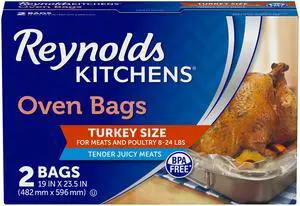 Reynolds Kitchens Turkey Oven Roasting Bags, 2 Count, Holds Up to 24 lbs Reynolds Kitchens Turkey Oven Roasting Bags, 2 Count, Holds Up to 24 lbs