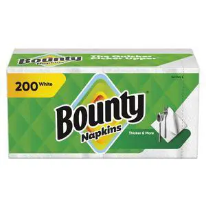 Bounty Paper Napkins, White, 200 Count Bounty Paper Napkins, White, 200 Count
