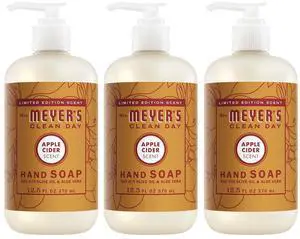 Mrs. Meyer's Clean Day Liquid Hand Soap, Apple Cider, 12.5 fl oz, 3 Pack Mrs. Meyer's Clean Day Liquid Hand Soap, Apple Cider, 12.5 fl oz, 3 Pack