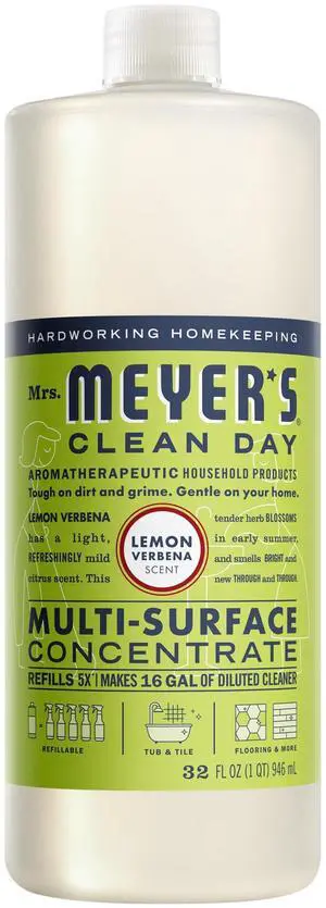 MRS. MEYER'S CLEAN DAY Multi-Surface Concentrate, Lemon Verbena, 32 fl oz MRS. MEYER'S CLEAN DAY Multi-Surface Concentrate, Lemon Verbena, 32 fl oz
