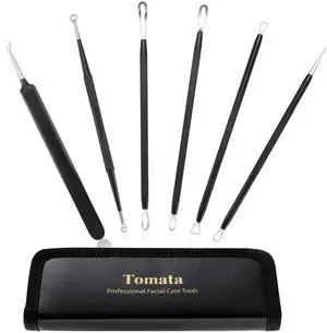 Blackhead Remover Pimple Popper Comedone Extractor Tool Kit - 6 Piece Professional Stainless Steel Blackhead Remover Pimple Popper Comedone Extractor Tool Kit - 6 Piece Professional Stainless Steel