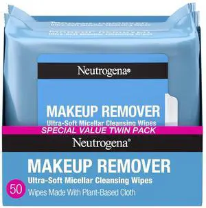 Neutrogena Makeup Remover Micellar Wipes, 2 Pack of 25 Ct Neutrogena Makeup Remover Micellar Wipes, 2 Pack of 25 Ct
