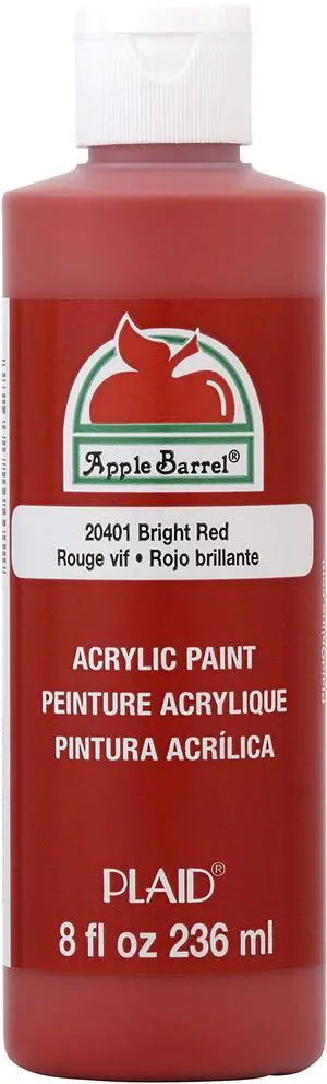 Apple Barrel J20401 Acrylic Paint, Bright Red, 8 Ounce, 1 Count Apple Barrel J20401 Acrylic Paint, Bright Red, 8 Ounce, 1 Count