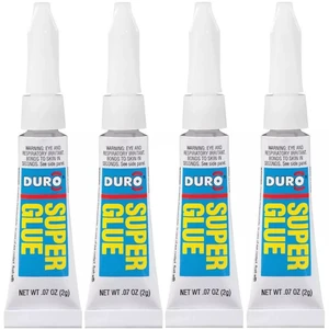Duro Super Glue Clear 0.07 fl oz Tubes (4 Pack) - Cyanoacrylate Instant Quick Dry Adhesive Duro Super Glue Clear 0.07 fl oz Tubes (4 Pack) - Cyanoacrylate Instant Quick Dry Adhesive