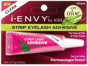 Kiss I Envy Clear 04 Eyelash Adhesive Strip with Aloe, 0.25oz Kiss I Envy Clear 04 Eyelash Adhesive Strip with Aloe, 0.25oz