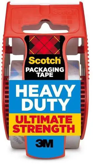 Scotch 142 Heavy Duty Shipping Packaging Tape, Clear, 1.88"x22.2Yards, 1.5"Core, 1 Roll with Dispenser, Great for Packing, Shipping and Moving Scotch 142 Heavy Duty Shipping Packaging Tape, Clear, 1.88"x22.2Yards, 1.5"Core, 1 Roll with Dispenser, Great for Packing, Shipping and Moving
