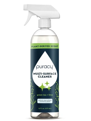 Puracy All Purpose Cleaner Spray, Green Tea & Lime, 16 fl oz, 1 Pack - Plant-Powered Multi-Surface Cleaner Puracy All Purpose Cleaner Spray, Green Tea & Lime, 16 fl oz, 1 Pack - Plant-Powered Multi-Surface Cleaner