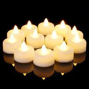 Amagic Flameless LED Tea Lights Candles, 12 Pack, Battery Operated, Warm White Amagic Flameless LED Tea Lights Candles, 12 Pack, Battery Operated, Warm White